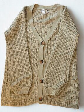 Women's Beige Cardigan Sweater